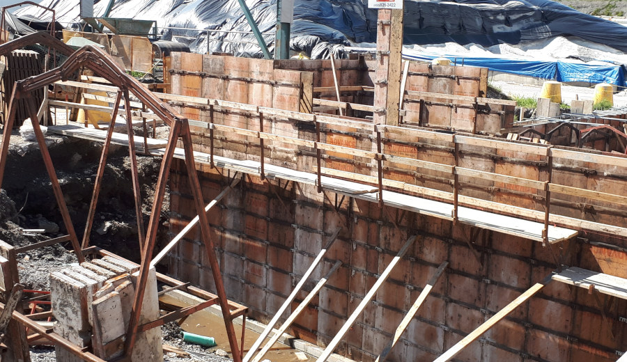 Coffrage de beton industriel